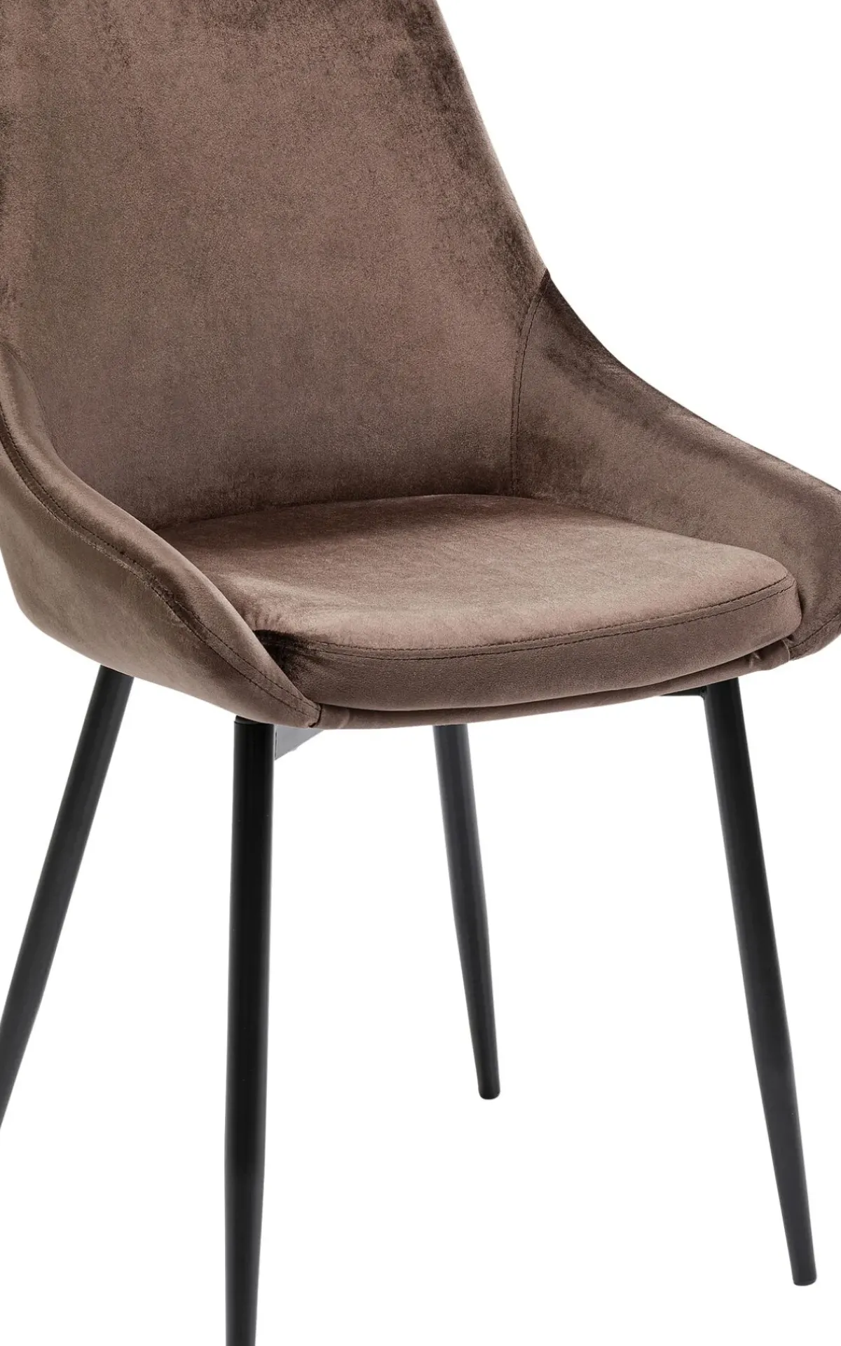 KARE24.se Stol East Side - Brun Sammet, Svarta Ben - KARE Design Outlet