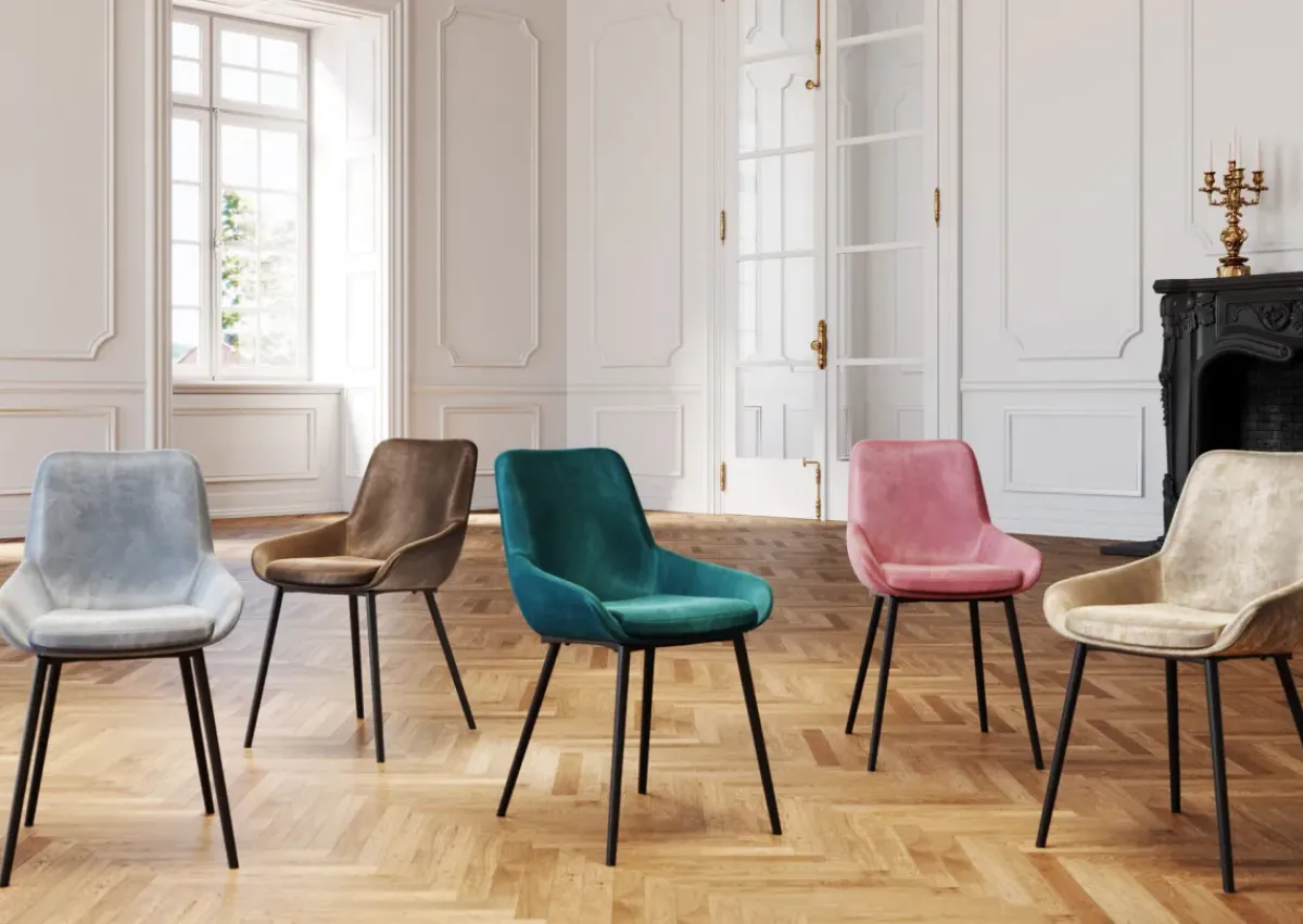 KARE24.se Stol East Side - Brun Sammet, Svarta Ben - KARE Design Outlet