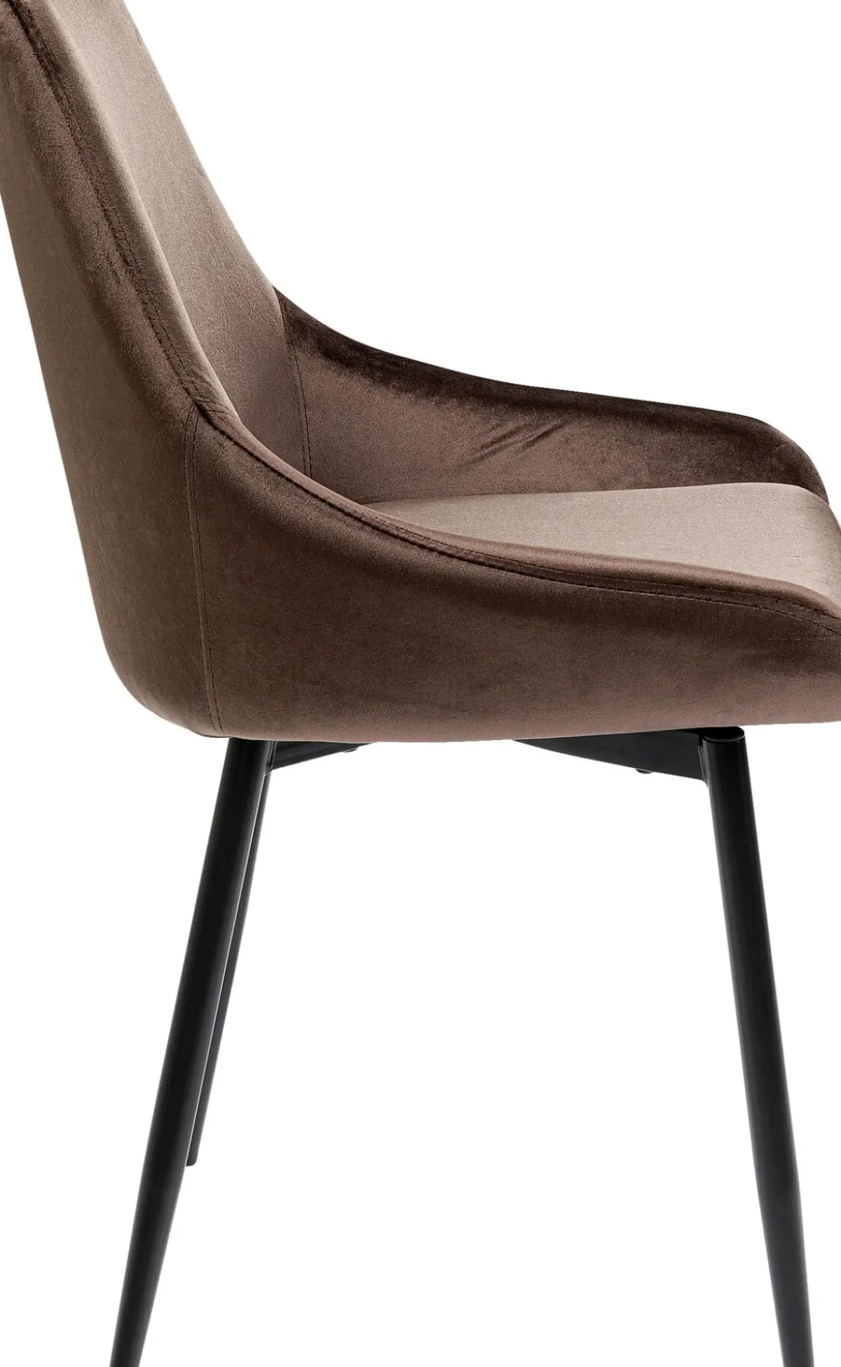 KARE24.se Stol East Side - Brun Sammet, Svarta Ben - KARE Design Outlet