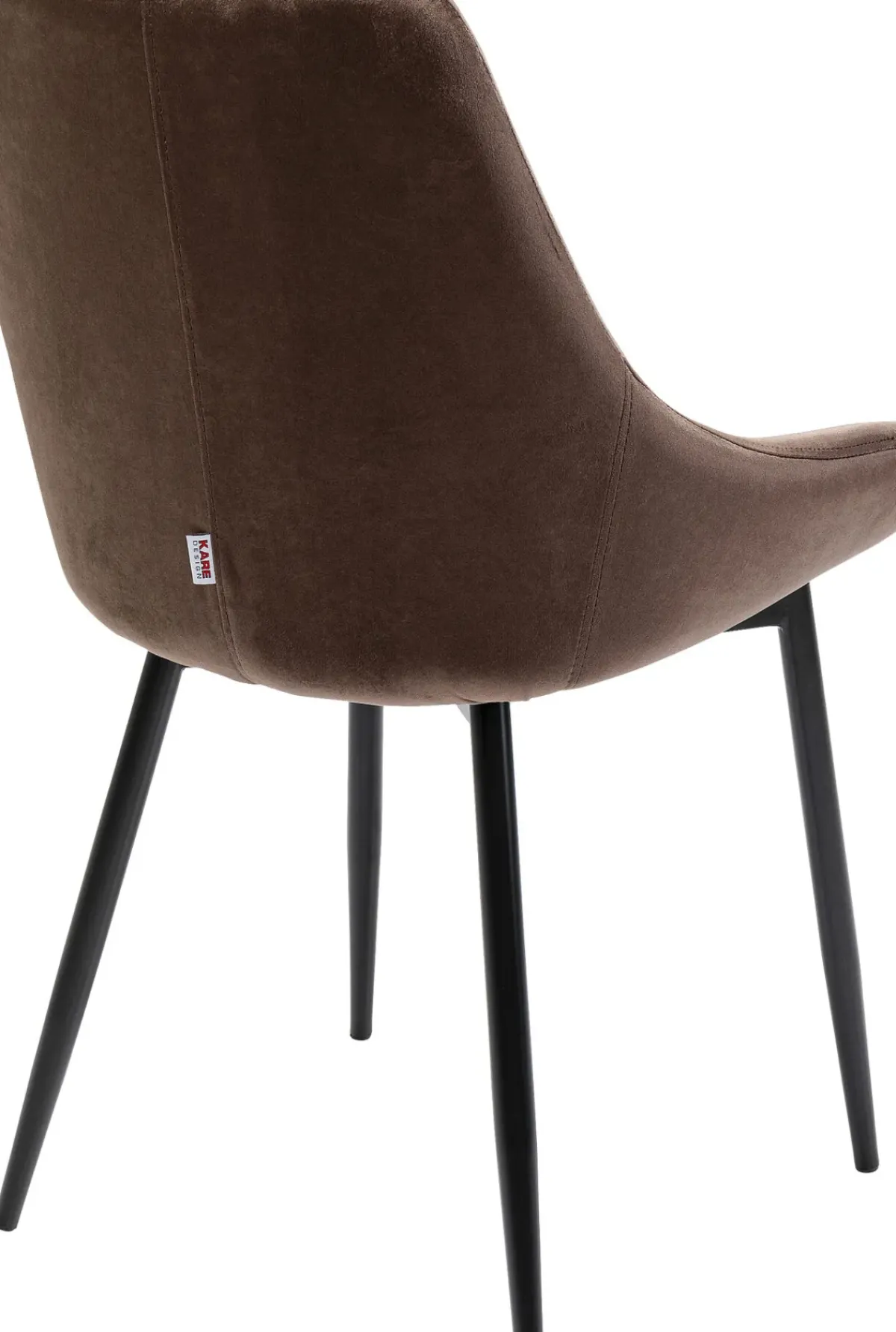 KARE24.se Stol East Side - Brun Sammet, Svarta Ben - KARE Design Outlet