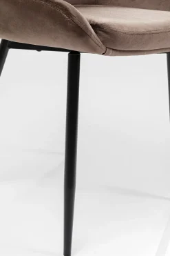 KARE24.se Stol East Side - Brun Sammet, Svarta Ben - KARE Design Outlet