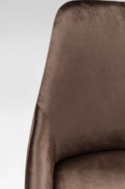 KARE24.se Stol East Side - Brun Sammet, Svarta Ben - KARE Design Outlet
