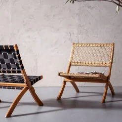 KARE24.se Stol Ipanema - Ihopfällbar Loungefåtölj i Trä/Svart - KARE Design Sale