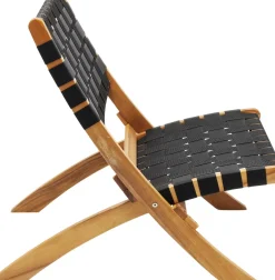 KARE24.se Stol Ipanema - Ihopfällbar Loungefåtölj i Trä/Svart - KARE Design Sale
