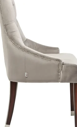 KARE24.se Stol Prince - Matstol i Grå Sammet/Djuphäftade Knappar - KARE Design New