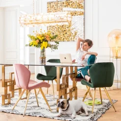 KARE24.se Stol Viva - Grön Sammet/Mässing - KARE Design Online