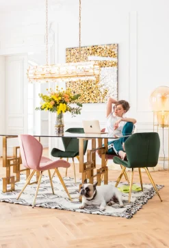 KARE24.se Stol Viva - Grön Sammet/Mässing - KARE Design Online