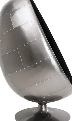 KARE24.se Surrfåtölj Eye Ball Gun  - Svart/Silver Metal - KARE Design Outlet