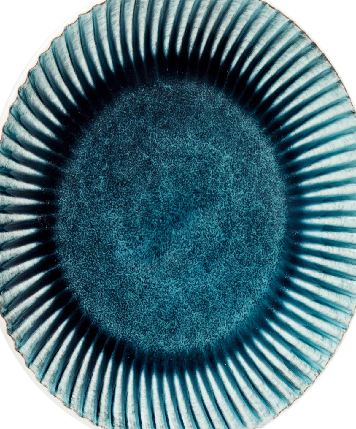 KARE24.se Tallrik Mustique Rim - Glaserat Stengods Aqua Blå, Ø29cm - KARE Design Discount