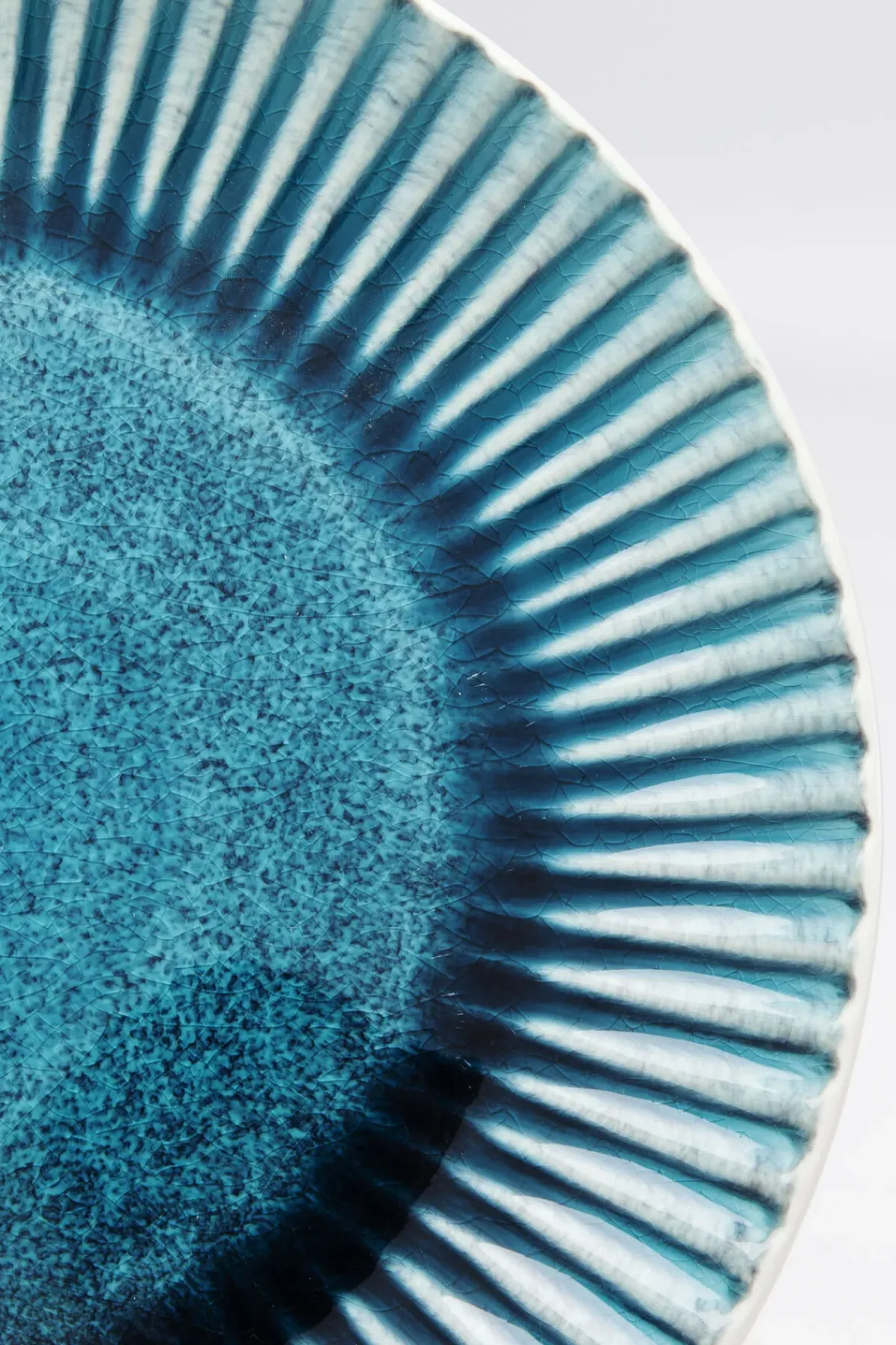 KARE24.se Tallrik Mustique Rim - Glaserat Stengods Aqua Blå, Ø29cm - KARE Design Discount