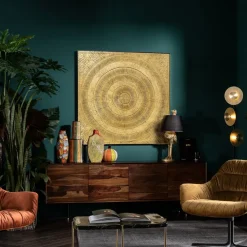 KARE24.se Tavla Circle Guld, 120x120cm - KARE Design Outlet