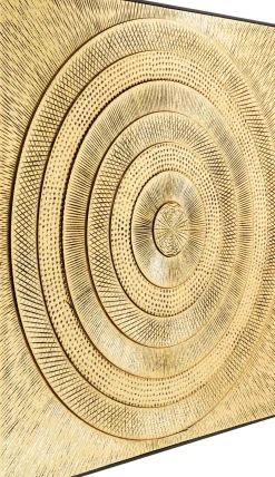 KARE24.se Tavla Circle Guld, 120x120cm - KARE Design Outlet