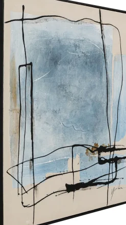 KARE24.se Tavla Dust Abstract Blue - Akryl, 100x100cm - KARE Design Sale