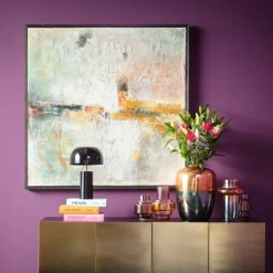 KARE24.se Tavla Dust Abstract Gold - Akryl, 120x120cm - KARE Design