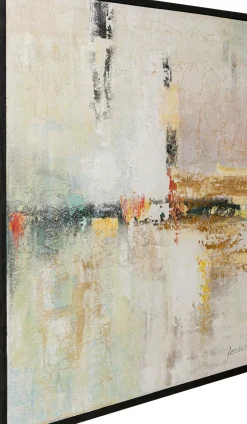 KARE24.se Tavla Dust Abstract Gold - Akryl, 120x120cm - KARE Design