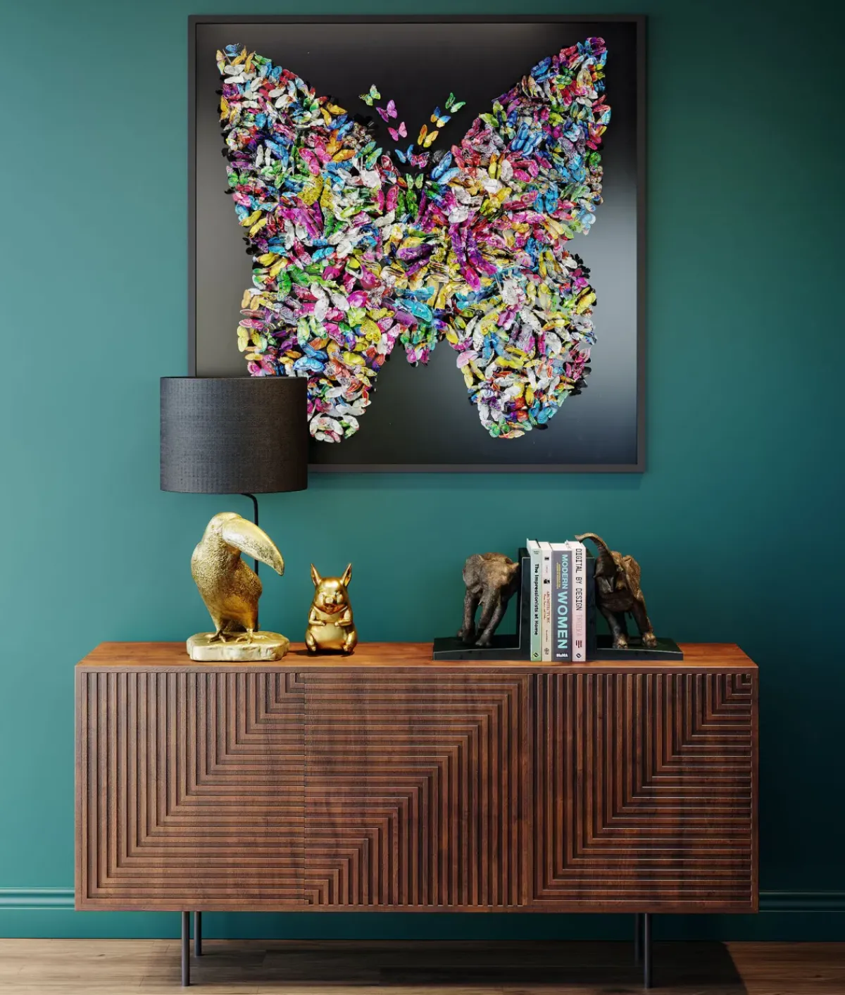 KARE24.se Tavla Farfalla, 120x120cm - KARE Design Outlet