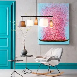 KARE24.se Tavla Flower Boat - Blå/Rosa, 120x160cm - KARE Design Discount