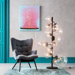 KARE24.se Tavla Flower Boat - Blå/Rosa, 80x100cm - KARE Design Sale