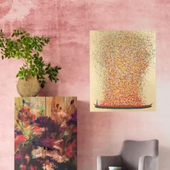 KARE24.se Tavla Flower Boat - Guld/Röd, 80x100cm - KARE Design Online