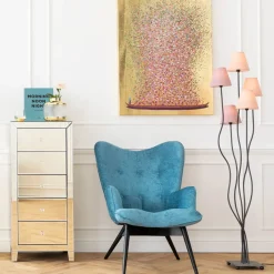KARE24.se Tavla Flower Boat - Guld/Rosa, 80x100cm - KARE Design Online