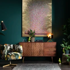 KARE24.se Tavla Flower Boat - Guld/Rosa, 120x160cm - KARE Design Sale
