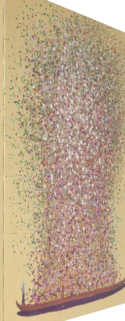 KARE24.se Tavla Flower Boat - Guld/Rosa, 120x160cm - KARE Design Sale