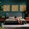 KARE24.se Tavla Flower Guld - 3D Blommor i Djup Plexiram, 80x80cm - KARE Design Outlet
