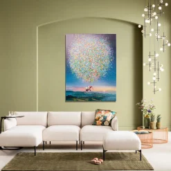 KARE24.se Tavla Flying Elephant At Night - Canvas, 160x120cm - KARE Design Outlet