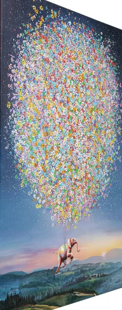 KARE24.se Tavla Flying Elephant At Night - Canvas, 160x120cm - KARE Design Outlet