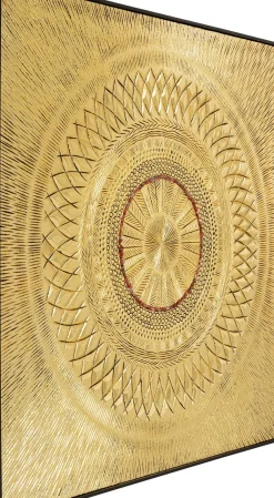 KARE24.se Tavla Geometric Circle Guld, 120x120cm - KARE Design Sale
