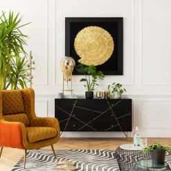 KARE24.se Tavla Golden Snail - Guld, 120x120cm - KARE Design