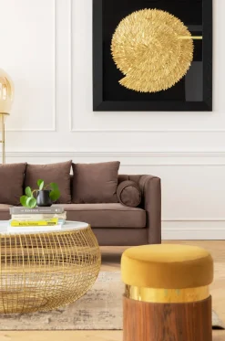 KARE24.se Tavla Golden Snail - Guld, 120x120cm - KARE Design