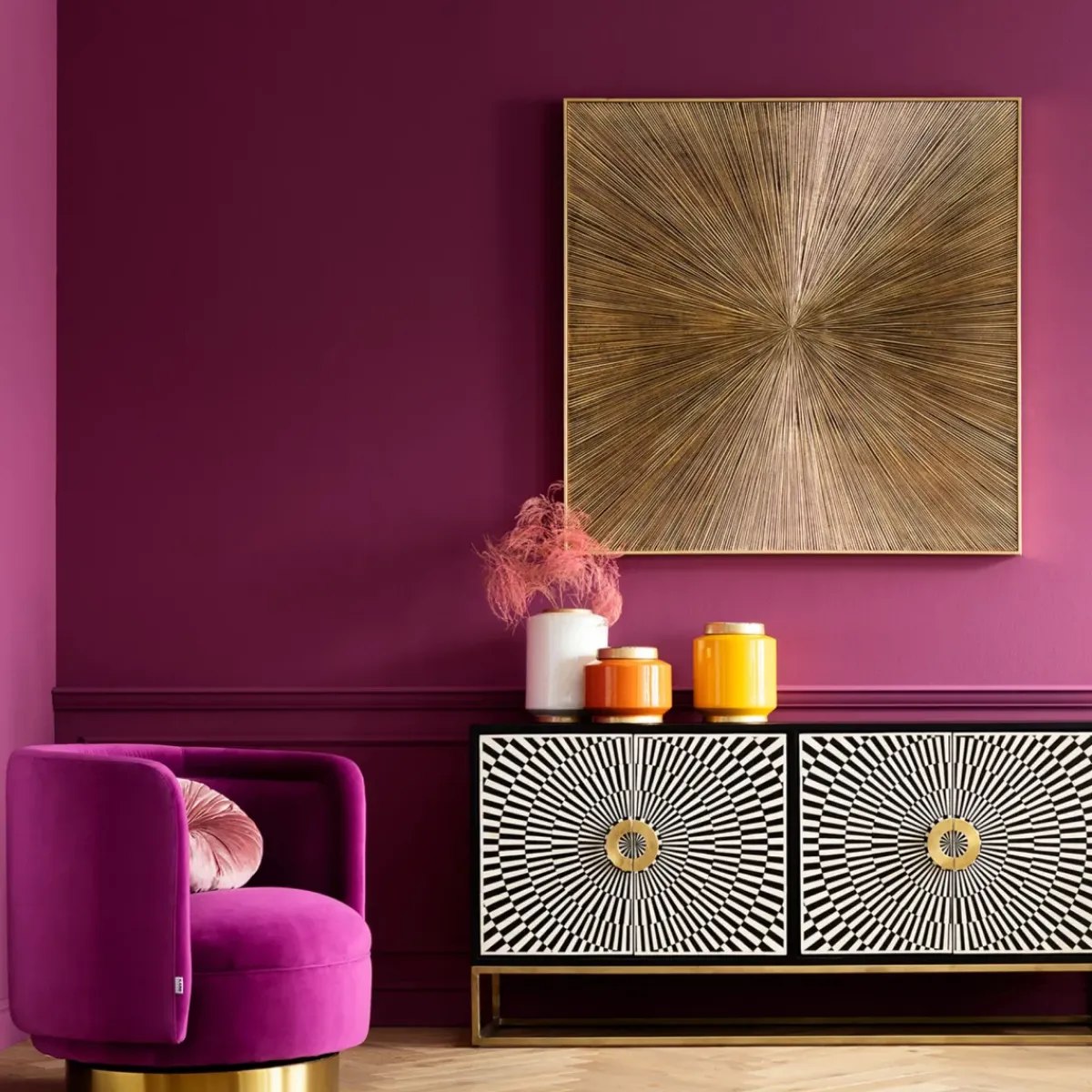 KARE24.se Tavla Illumino - Struktur i Matt Guldfinish, 120x120cm - KARE Design Best