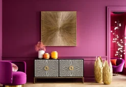 KARE24.se Tavla Illumino - Struktur i Matt Guldfinish, 120x120cm - KARE Design Best