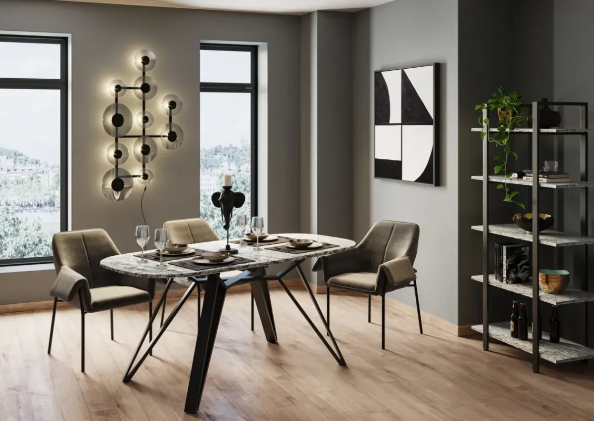 KARE24.se Tavla Modulo - Svart/Vit, 100x100cm - KARE Design
