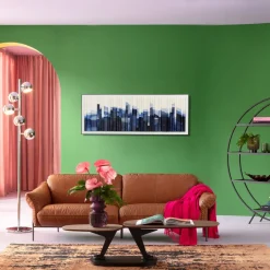 KARE24.se Tavla Shadow Skyline - Blå, 160x60cm - KARE Design Discount