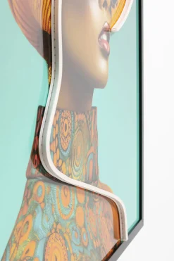 KARE24.se Tavla Sun Hat Woman - Gul LED, 80x80cm - KARE Design Hot