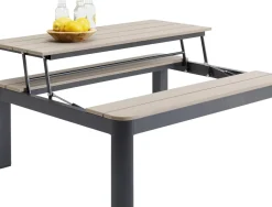 KARE24.se Trädgårdsbord Happy Day - Höjbart soffbord, Svart/Trä - KARE Design Online