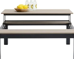 KARE24.se Trädgårdsbord Happy Day - Höjbart soffbord, Svart/Trä - KARE Design Online
