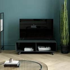 KARE24.se Tv-Bänk Lounge på Hjul - Grafitgrå, 30x90cm - KARE Design Outlet