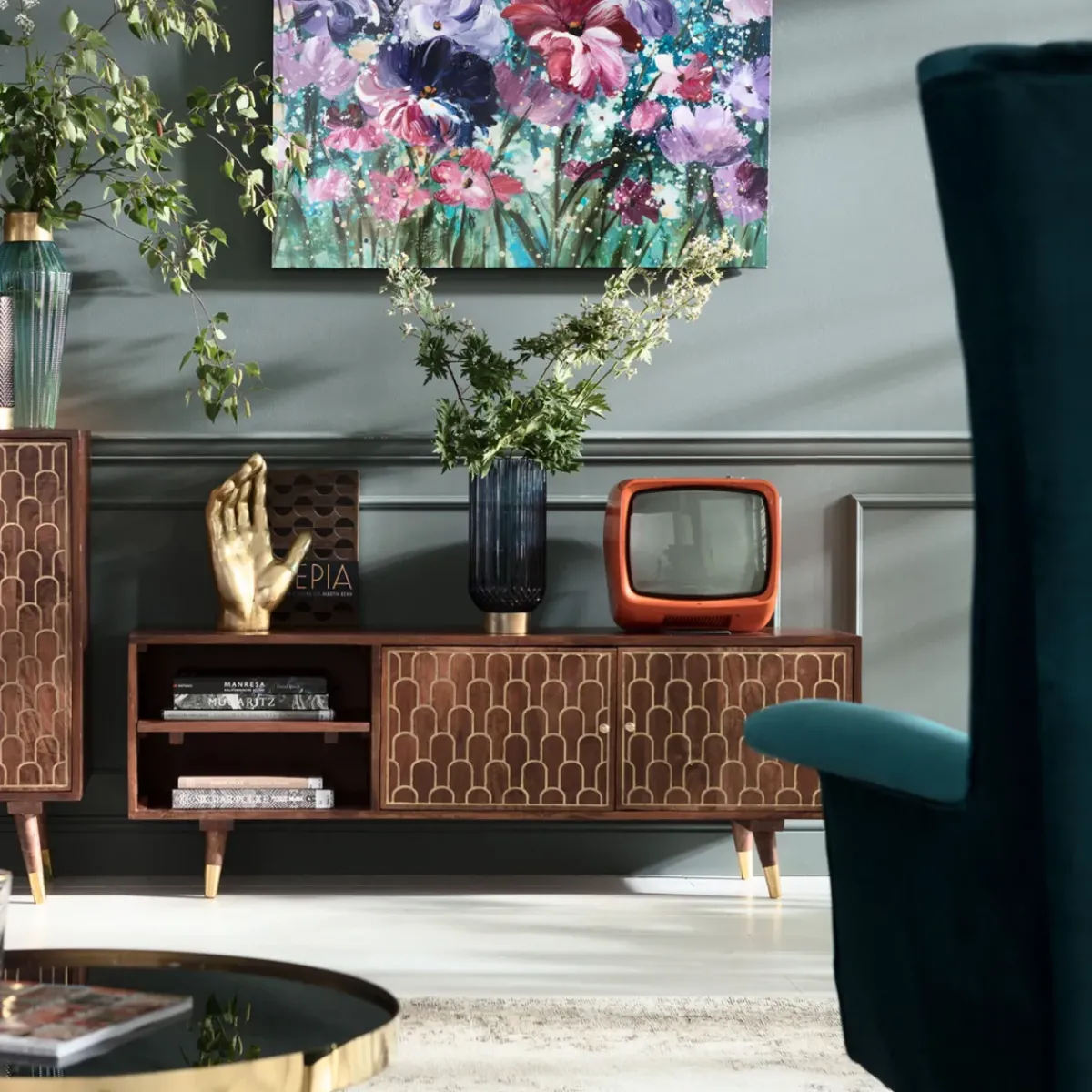 KARE24.se TV-Bänk Muskat - Orientalisk Stil, 50x140cm - KARE Design Discount