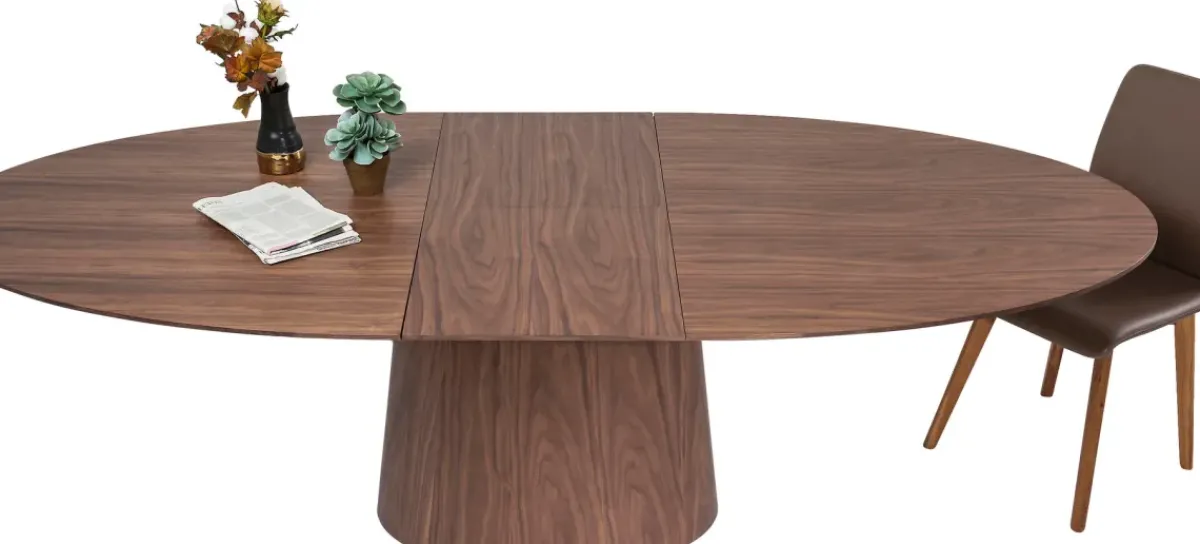 KARE24.se Utdragbart Bord Benvenuto - Ovalt Bord Valnöt, 200-250x110cm - KARE Design Outlet