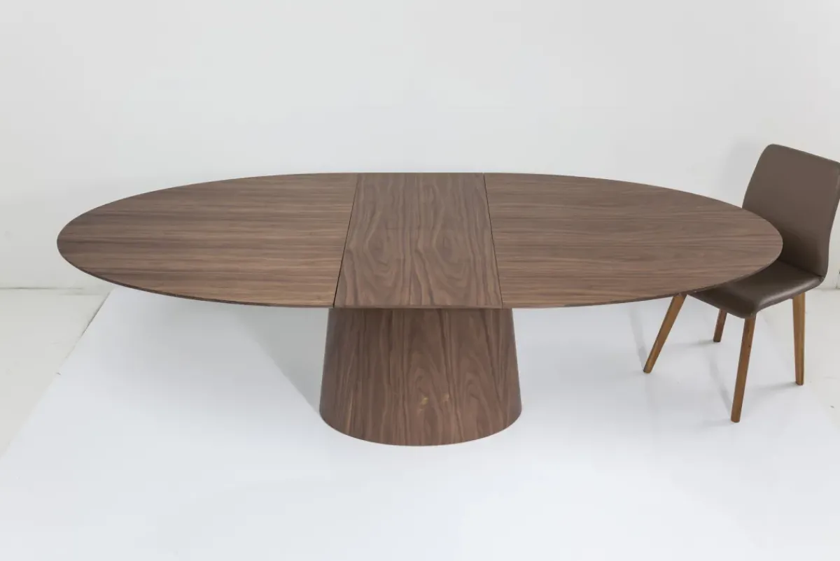 KARE24.se Utdragbart Bord Benvenuto - Ovalt Bord Valnöt, 200-250x110cm - KARE Design Outlet