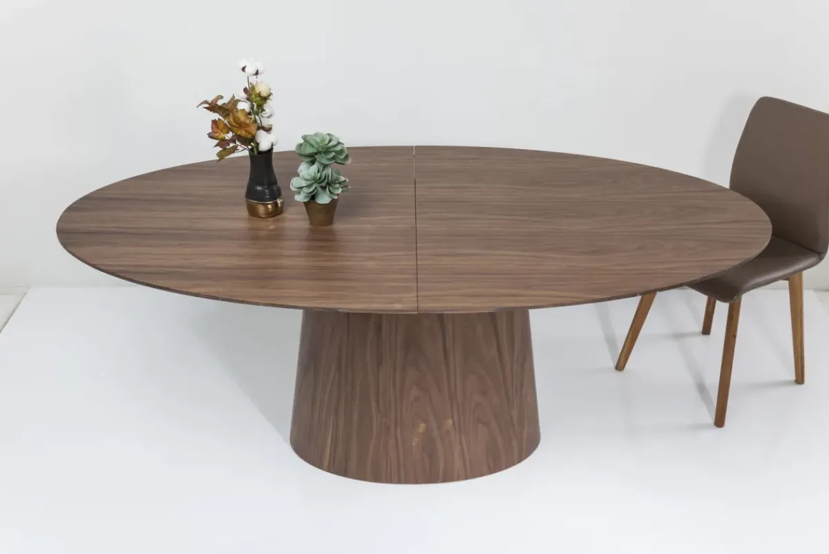 KARE24.se Utdragbart Bord Benvenuto - Ovalt Bord Valnöt, 200-250x110cm - KARE Design Outlet