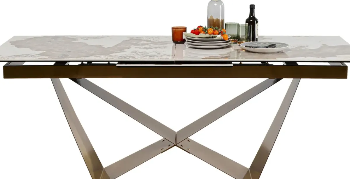 KARE24.se Utdragbart Bord Connesso - Mässing, 200(+60)x100cm - KARE Design Discount