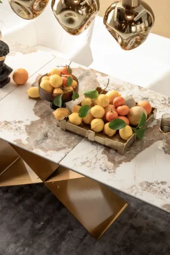KARE24.se Utdragbart Bord Connesso - Mässing, 200(+60)x100cm - KARE Design Discount