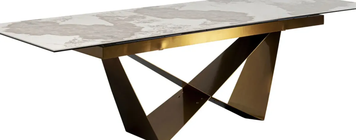 KARE24.se Utdragbart Bord Connesso - Mässing, 200(+60)x100cm - KARE Design Discount
