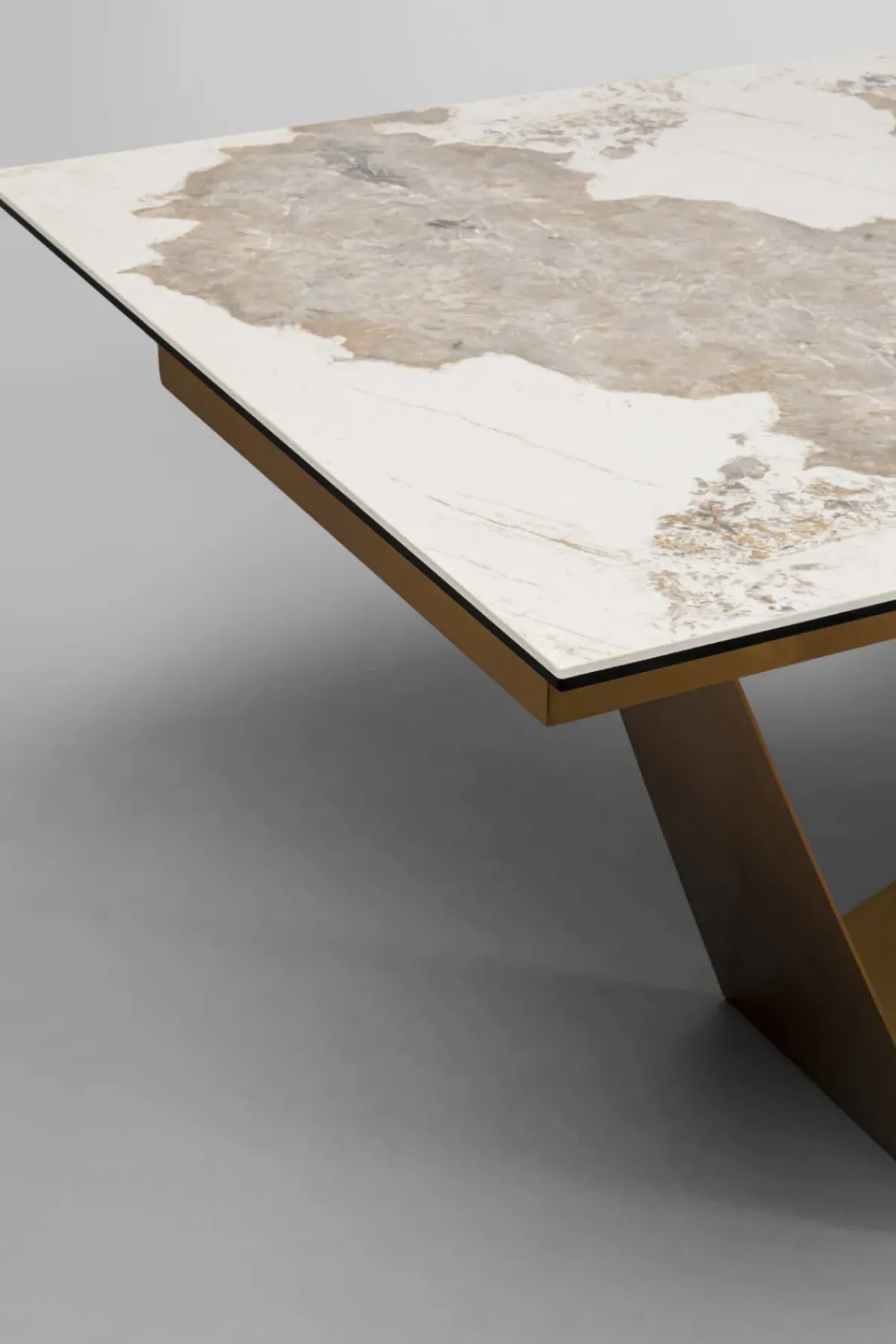 KARE24.se Utdragbart Bord Connesso - Mässing, 200(+60)x100cm - KARE Design Discount