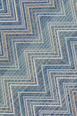KARE24.se Uterumsmatta Zigzag - Blå, 330x230cm - KARE Design Best