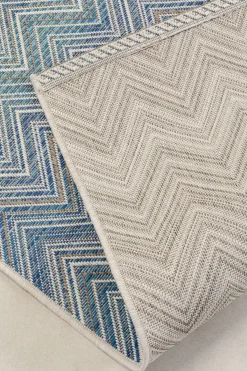 KARE24.se Uterumsmatta Zigzag - Blå, 330x230cm - KARE Design Best